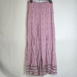 Onetheland Flow With Me Wide Leg Palazzo Pants, Pink/White, Women's Size Large